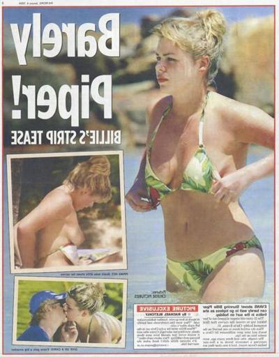 16P Celeb Billie Piper caught nude on the beach