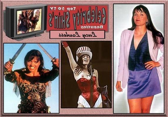 16P Beauty celebrity Lucy Lawless nude with hot celebrity female