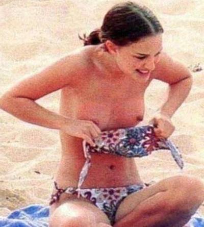 16P Natalie Portman in topless and see thru paparazzi pictures