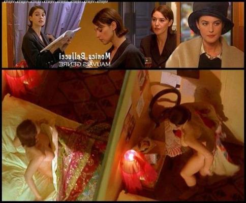 16P Cute italian actress Monica Bellucci showing perky tits
