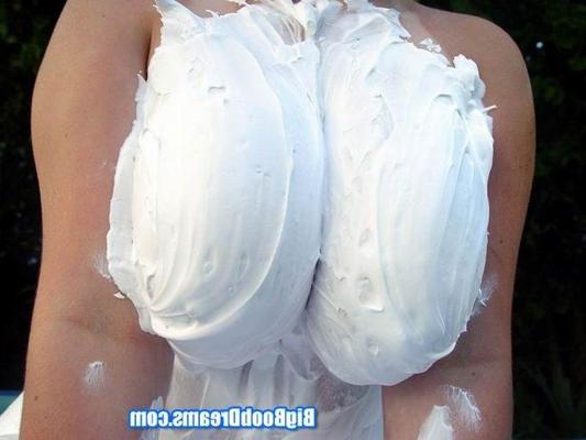 16P chubby busty babe with whipped cream