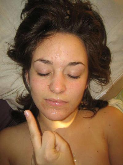 15P Photo compilation of a horny chick who got spermed up big time