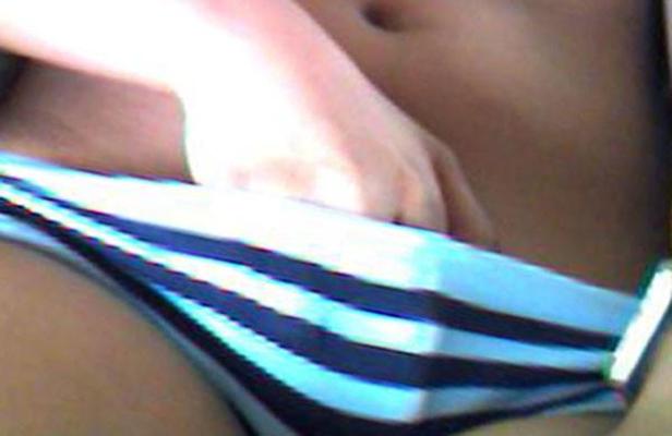 16P Photos of a busty GF playing with her pussy in her room