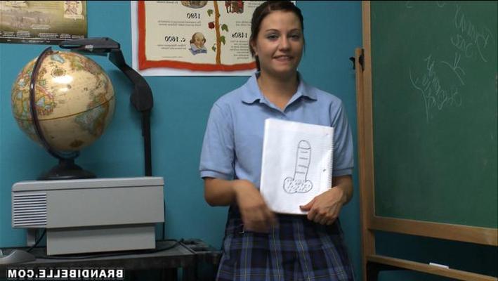 16P School babes blowing and handjobing a cock