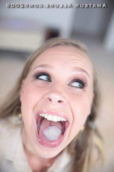 20P Cute blonde suck cock for a big cum deposit on her eager tongue