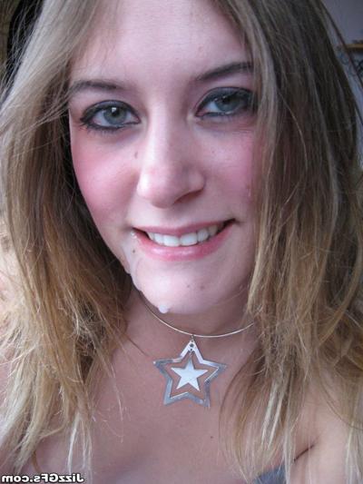 15P Teen girlfriend gives blowjob for facial cumshot in homemade pix