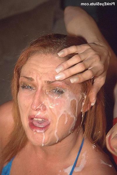 16P redhead babe blowjob and cumshot in the eyes