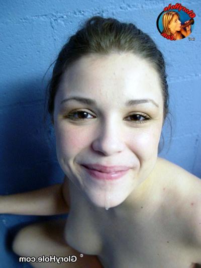 15P Teen gives a gloryhole blowjob