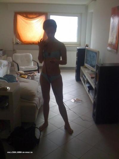 13P Cute brunette girlfriend posing for BF in sexy pics