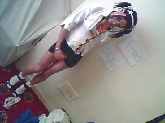 12P Slaggy tranny schoolgirl 