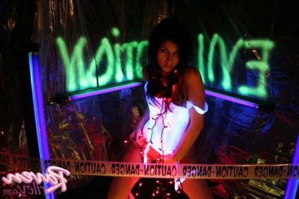 15P Cute latina teen Raven Riley in disco club with dildo