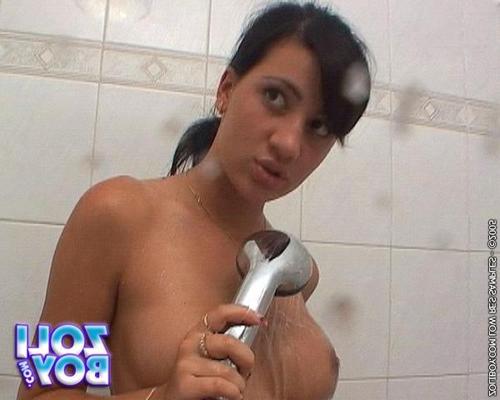 16P Cute Aisha masturbating with a dildo and takes a shower