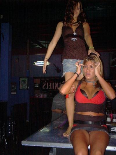 15P Naughty drunk teens stripping naked and showing off tits