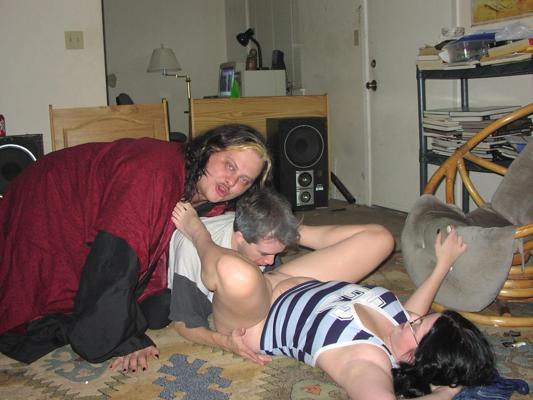 15P Bunch of drunk babes getting naked and fucking on Christmas Eve
