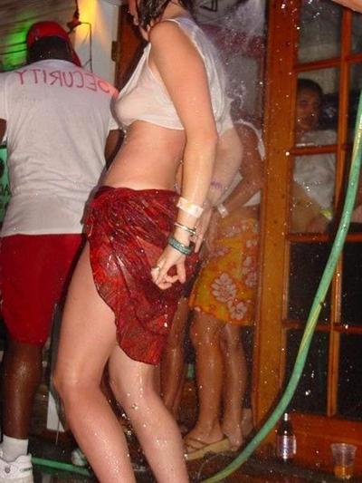 15P Drunk Spring Break College Girls Flashing Tender Tits