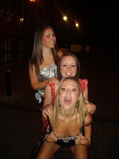 15P Horny Drunk College Coeds Flashing Perky Tits
