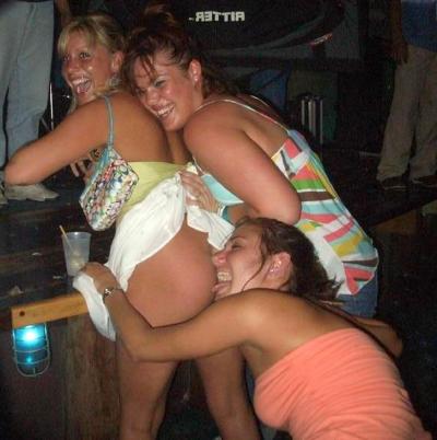 15P Drunk Chicks Flashing Big Perky College Girl Tits