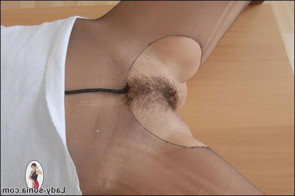 15P Tied gagging lady in riped fishnets