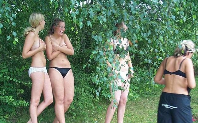 15P Gorgeous cute amateur busty teen posing on camera