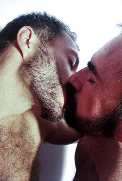 20P Mature muscle hairy dudes kissing and big cock sucking enjoyment
