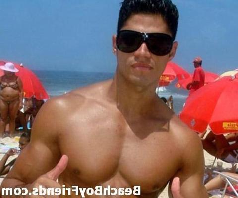 10P Hot and young amateur beach boys posing outdoors