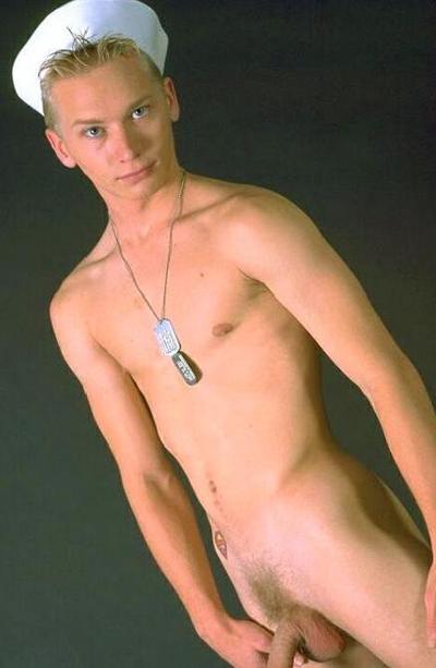 20P A well built mariner enjoys stripping and showing for camera