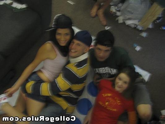 15P Pretty college girl is fucked from behind after party