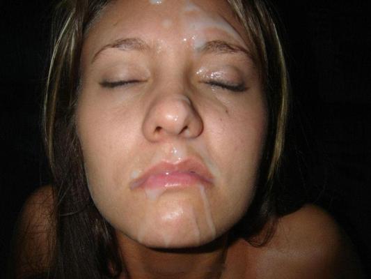 15P Sweet teenie gets her beautiful face full of big cock cum