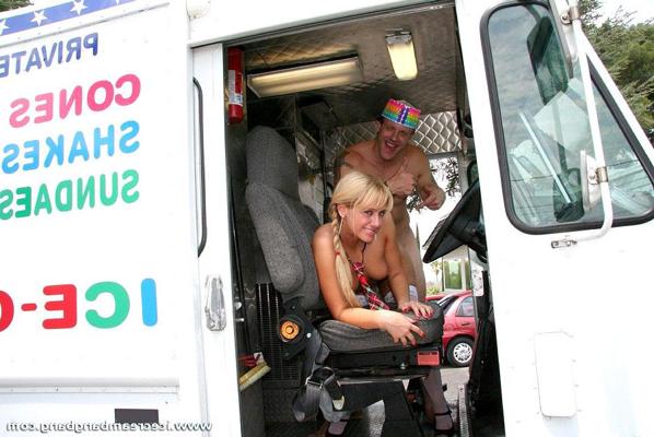 20P Naughty blonde puts sprinkles on dick before swallowing it