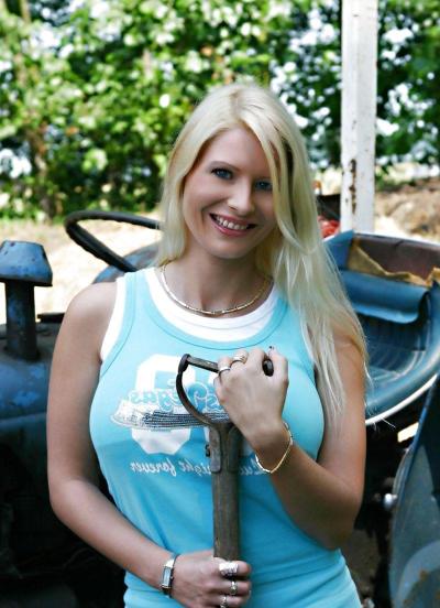 16P Blond teen with old farmer
