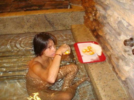 16P Slutty Mexican whore gets naked in a jacuzzi