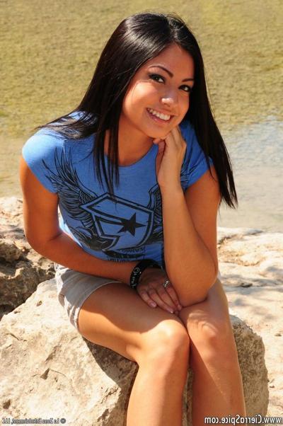 16P Latina teen girl in a river
