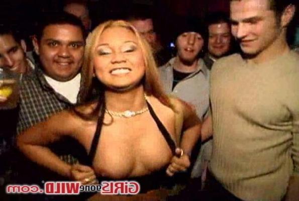 10P Drunk sluts topless making out in a club
