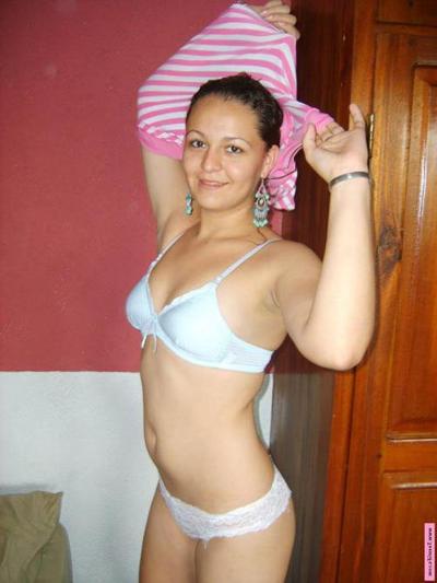 17P Amateur solo teen babe posing in sexy white lingerie