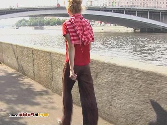 12P Confused pussycat relieves herself right in her pants in public place