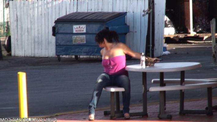 16P Violated babe in public exposed