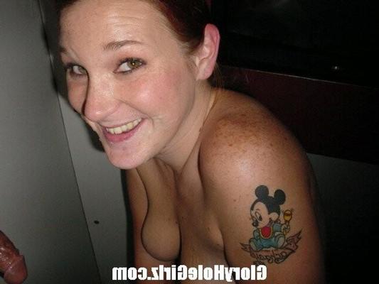 16P Amateur redhead gloryhole blowjob