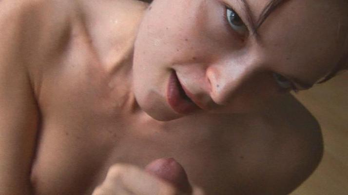 17P Petite teen takes messy facial after hot fucking and sucking