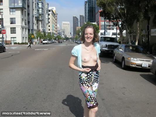 16P Slim pantyless upskirts flasher on midcity balcony