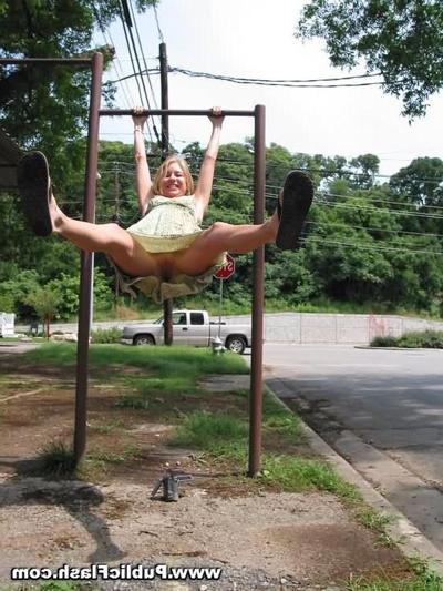16P Perky Blonde Flashing Tits Outdoors in Austin City