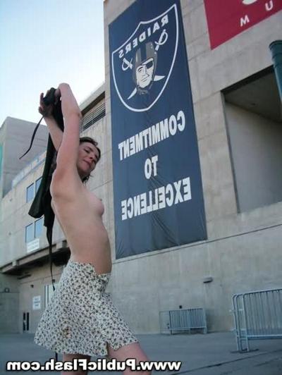 16P Hairy Flasher Lifts Her Skirt at a Public Stadium