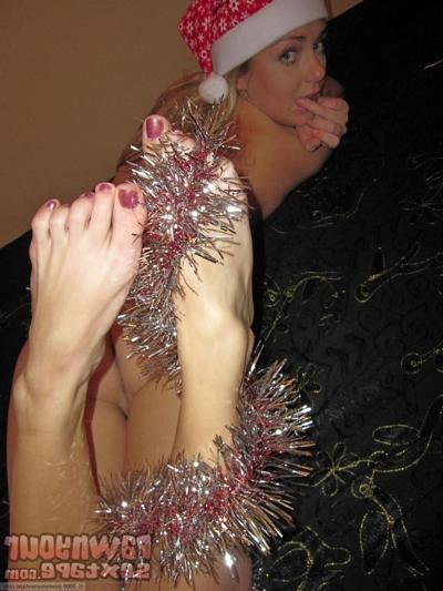 15P Hot blonde babe Claire getting naked at a christmas party