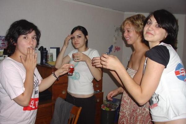 15P Young exgfs having fun licking each other in their party reunion