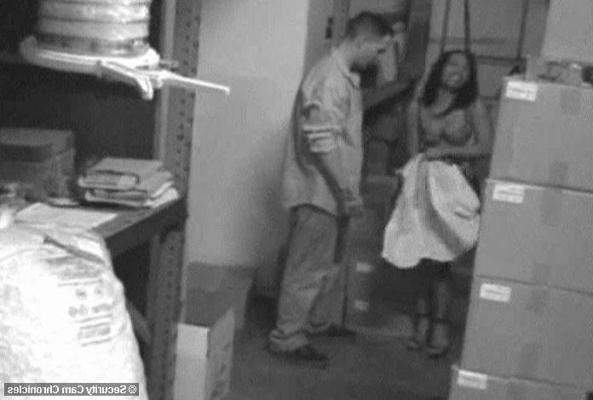 16P Horny couple fucking in the store caught by security cam