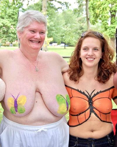 18P Nudist Granny Shows off Nice Huge Tits