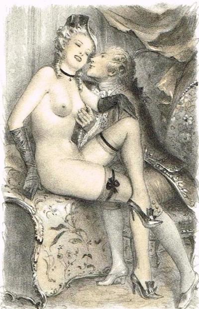 25P Erotic drawings of 19th century