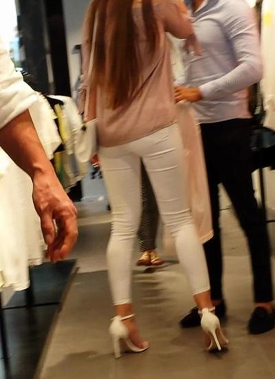22P hot girl with white  tight pant sexy ass so hot