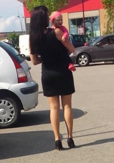 25P sexy young hot mom with mini skirt hot ass high heels