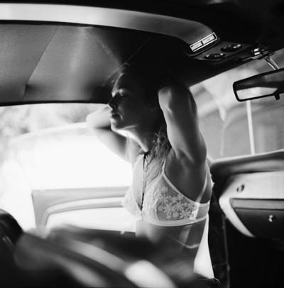 25P A girl in a car