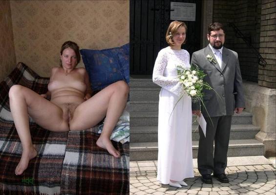 25P Hot amateur brides exposed dressed undressed on off